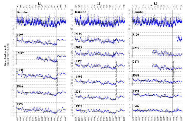 Ground water level fluctuations / Kolsanie hladn podzemnej vody
